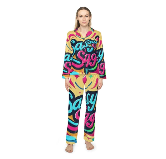 Sassy Saggi Satin Pj’s