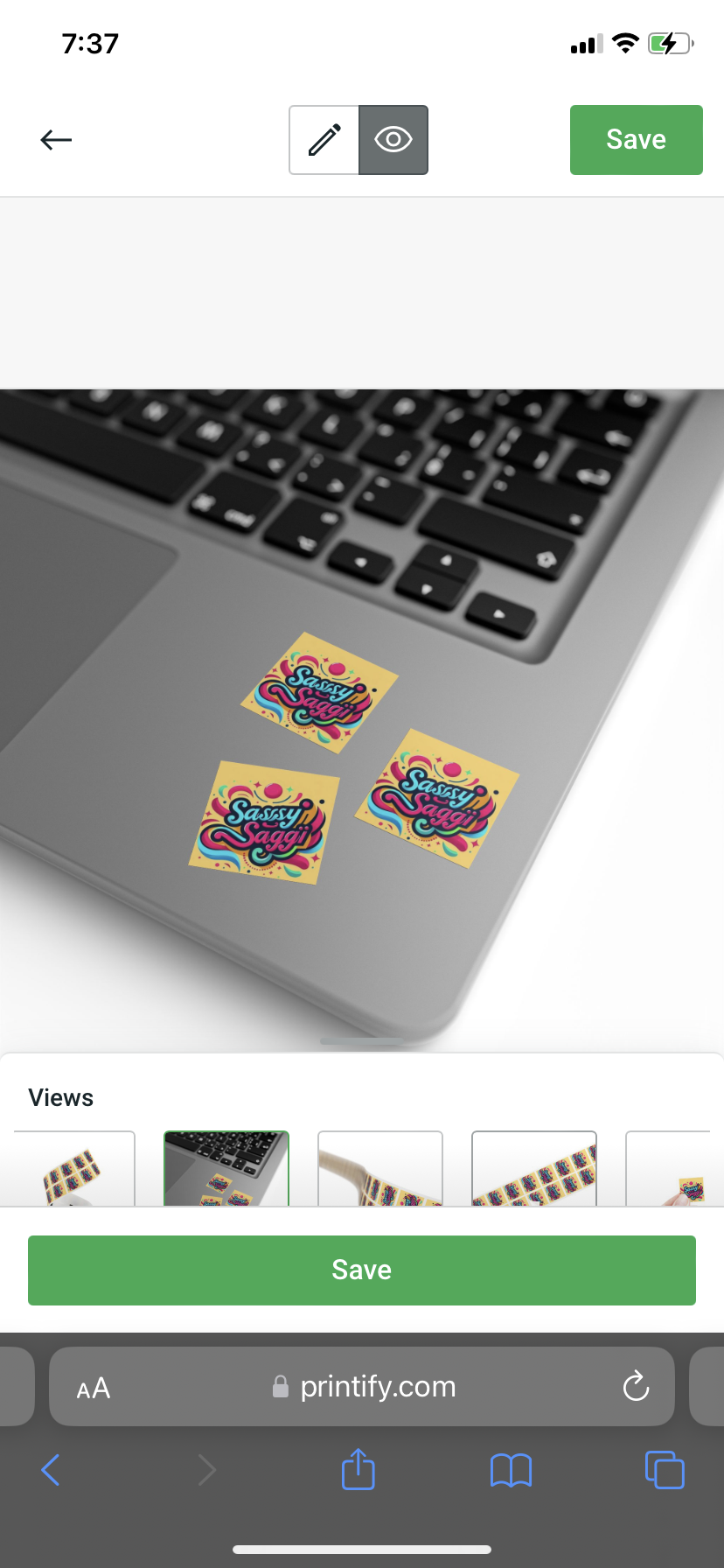 Sassy Saggi St Stickers