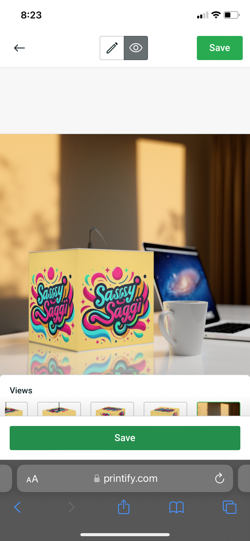 Sassy Saggi Cu Cube Life Light Lay Lamp