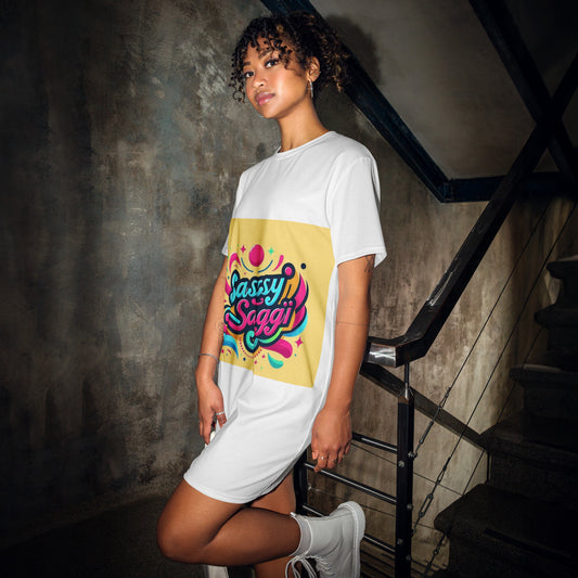 Sassy Saggi She Shirt Draw Dress