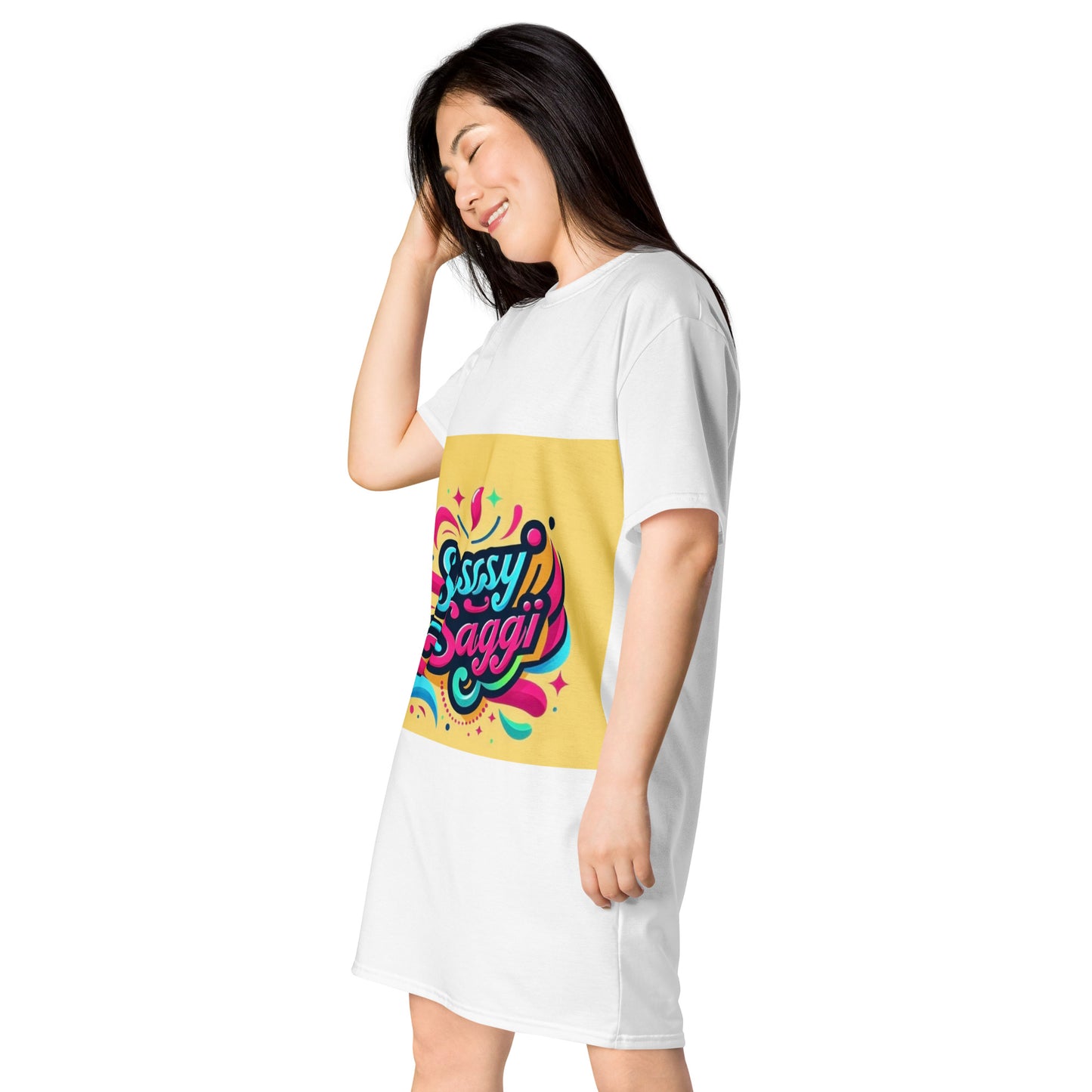 Sassy Saggi She Shirt Draw Dress