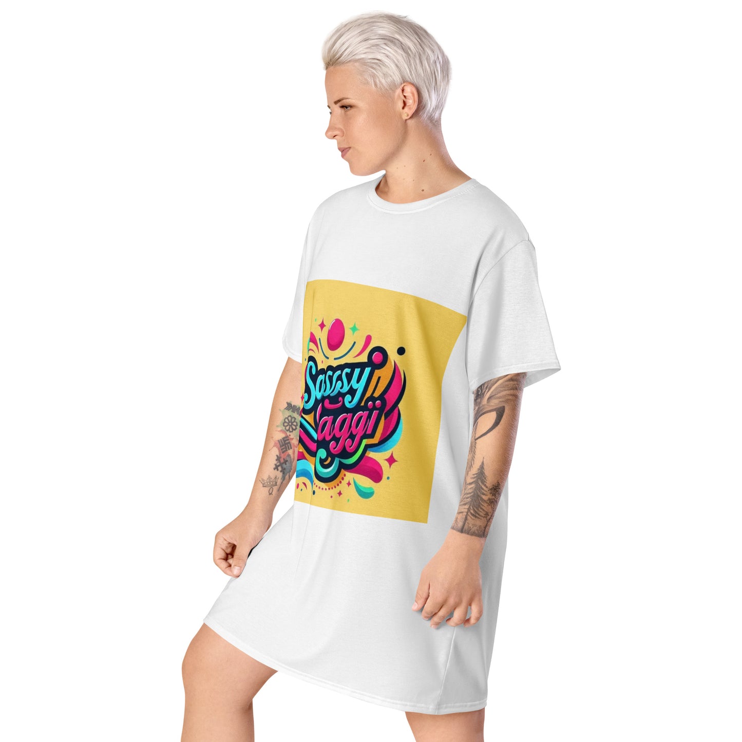 Sassy Saggi She Shirt Draw Dress