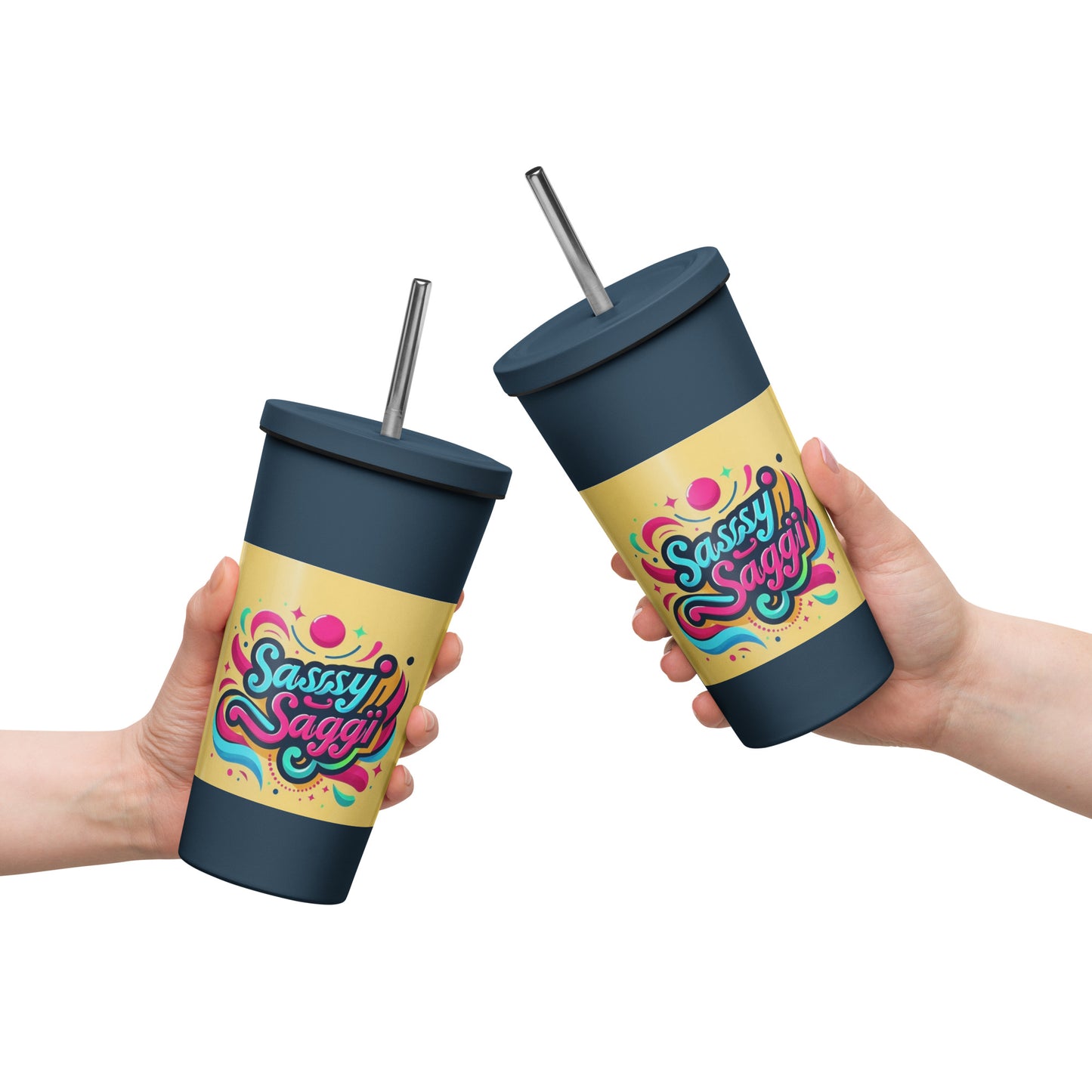 Sassy Saggi Cup With Straw